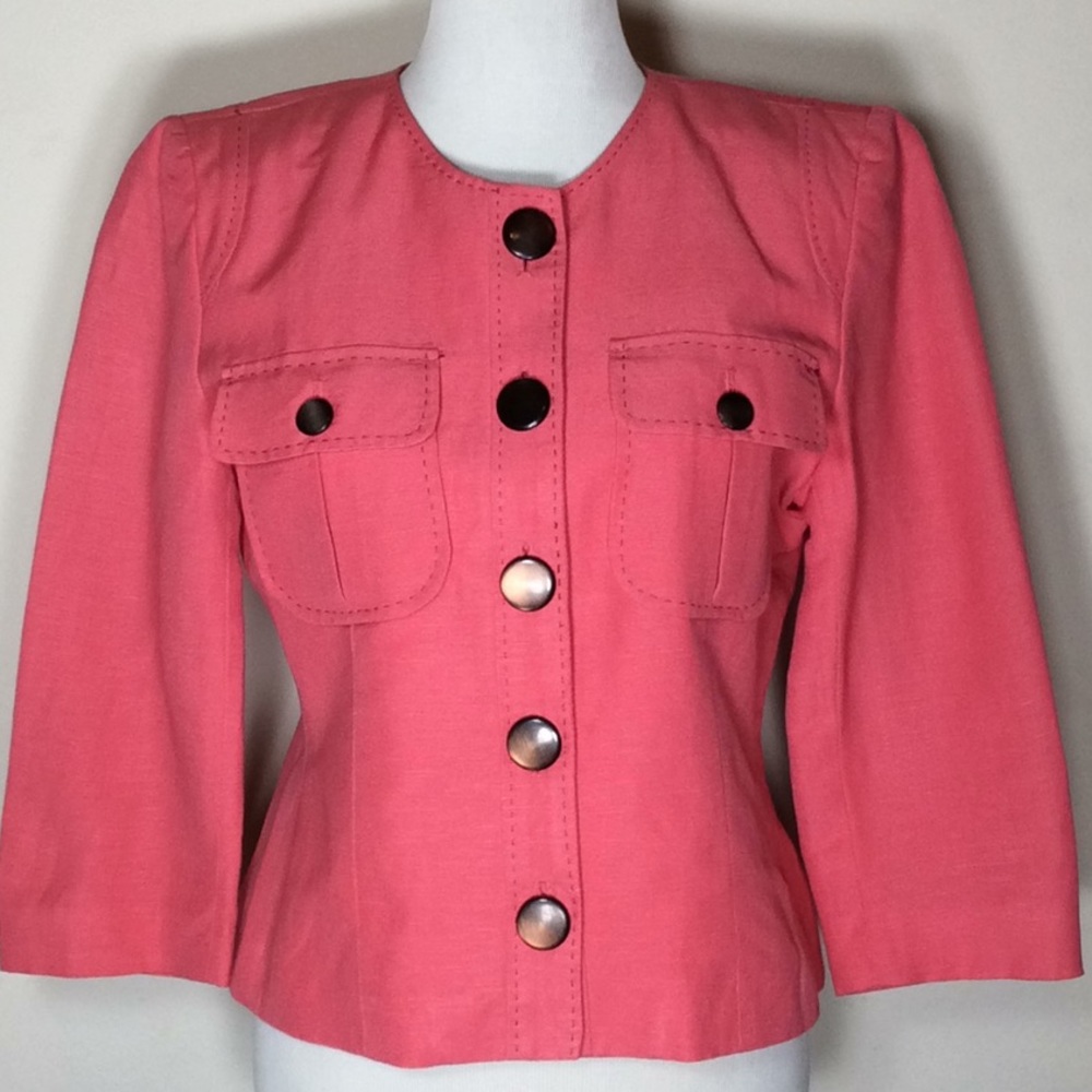 Fully Lined 5-Button Linen Blazer - image 2